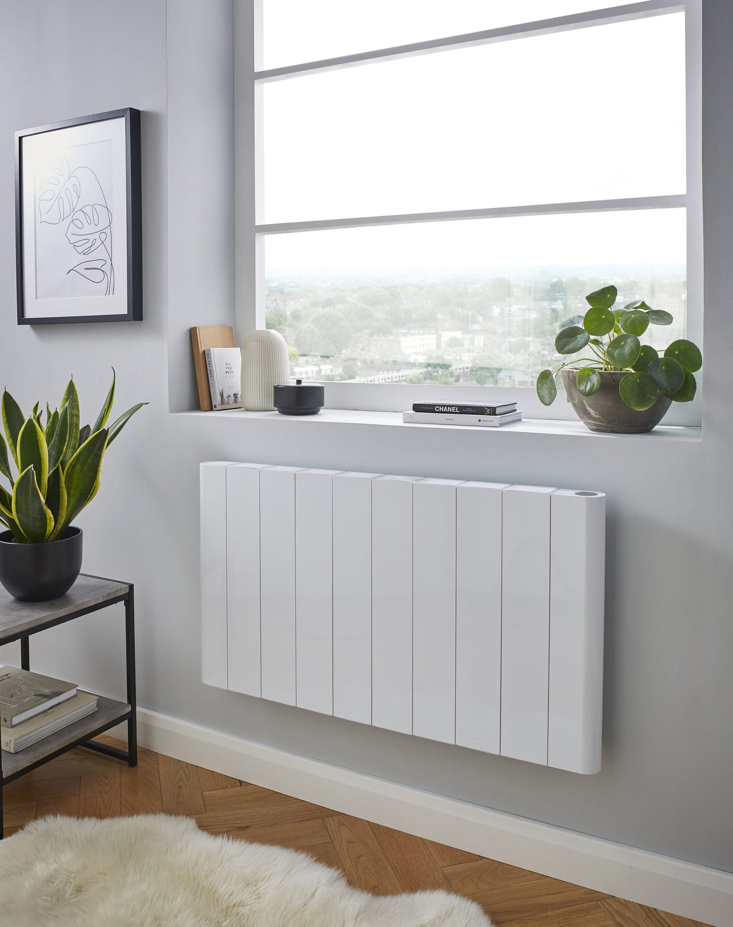 Capri Electric Aluminium Panel Heater 1500W Horizontal 500 x 725mm - White