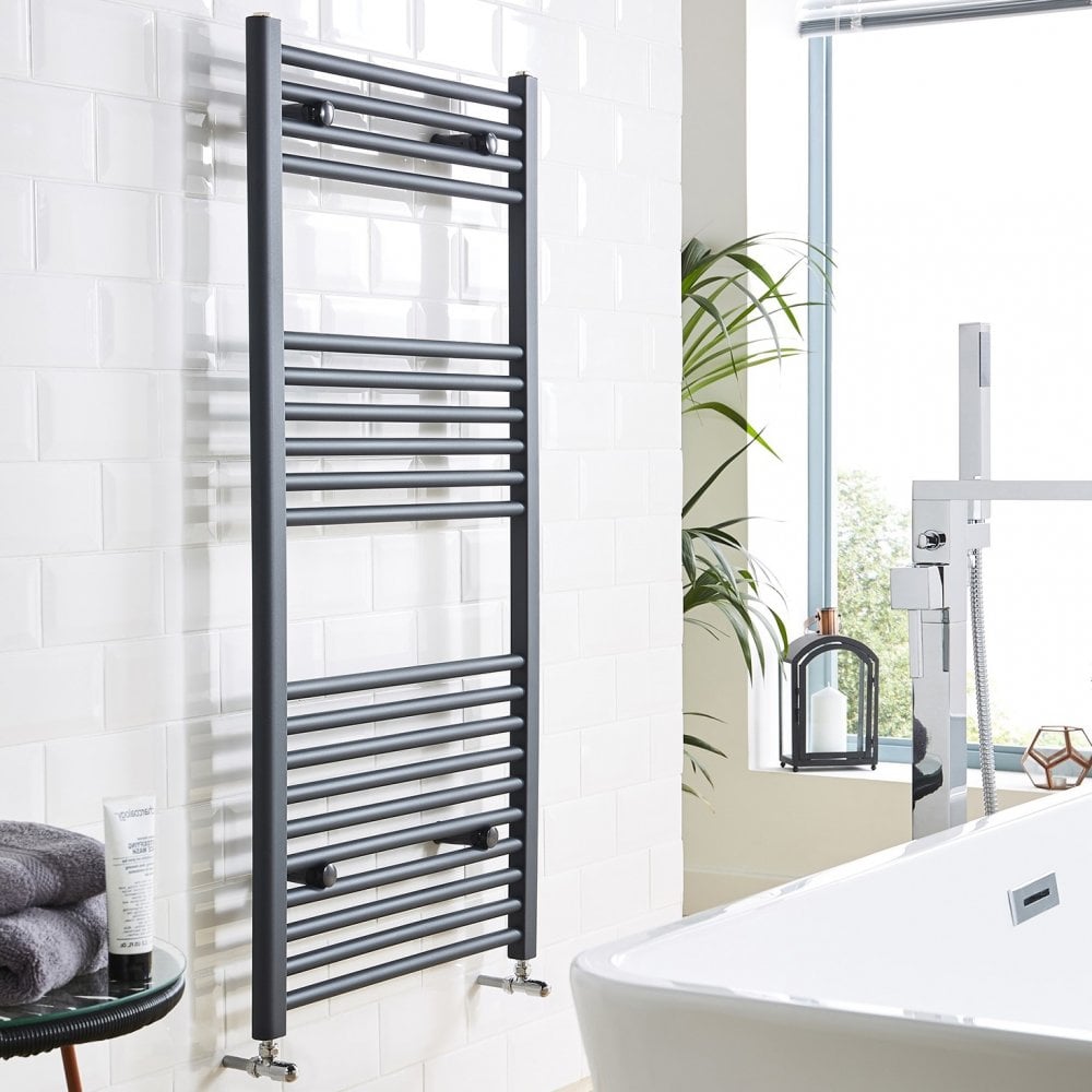 22mm Straight Towel Rail 500mm x 800mm - Textured Grey