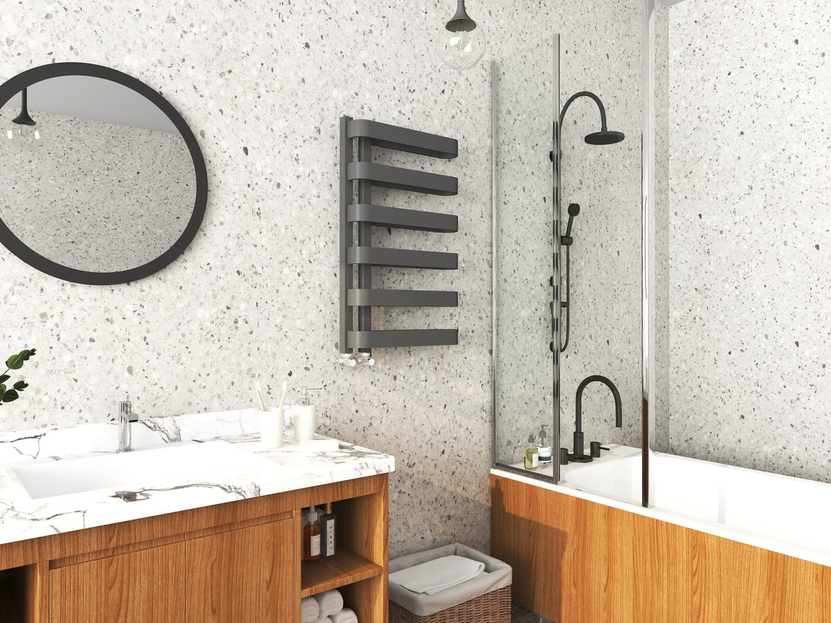 Texas 850 x 500 Towel Rail Anthracite