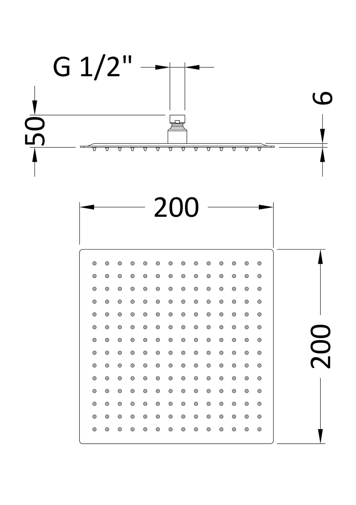 Fixed Shower Heads Fixed Head Brushed Brass