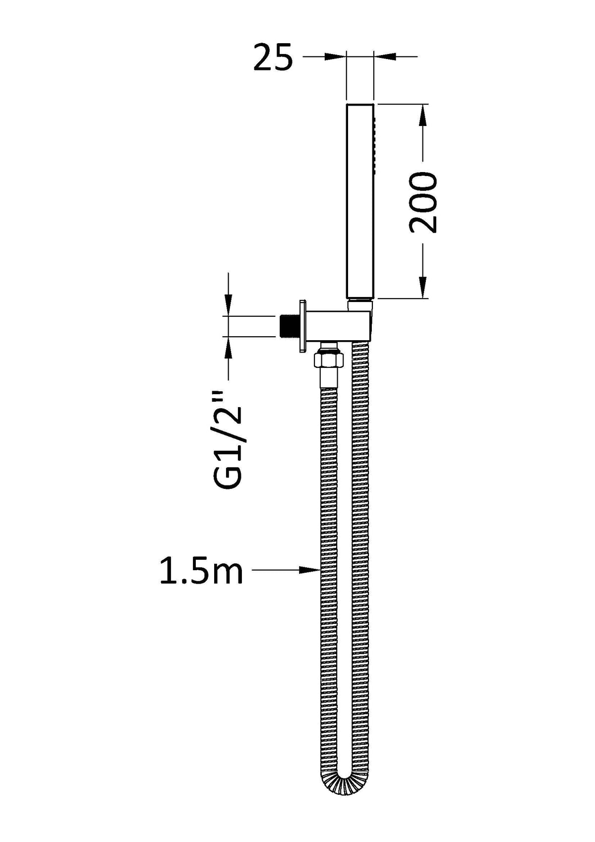 Shower Accessories Outlet Elbow, Parking Bracket, Flex and Handset Brushed Brass