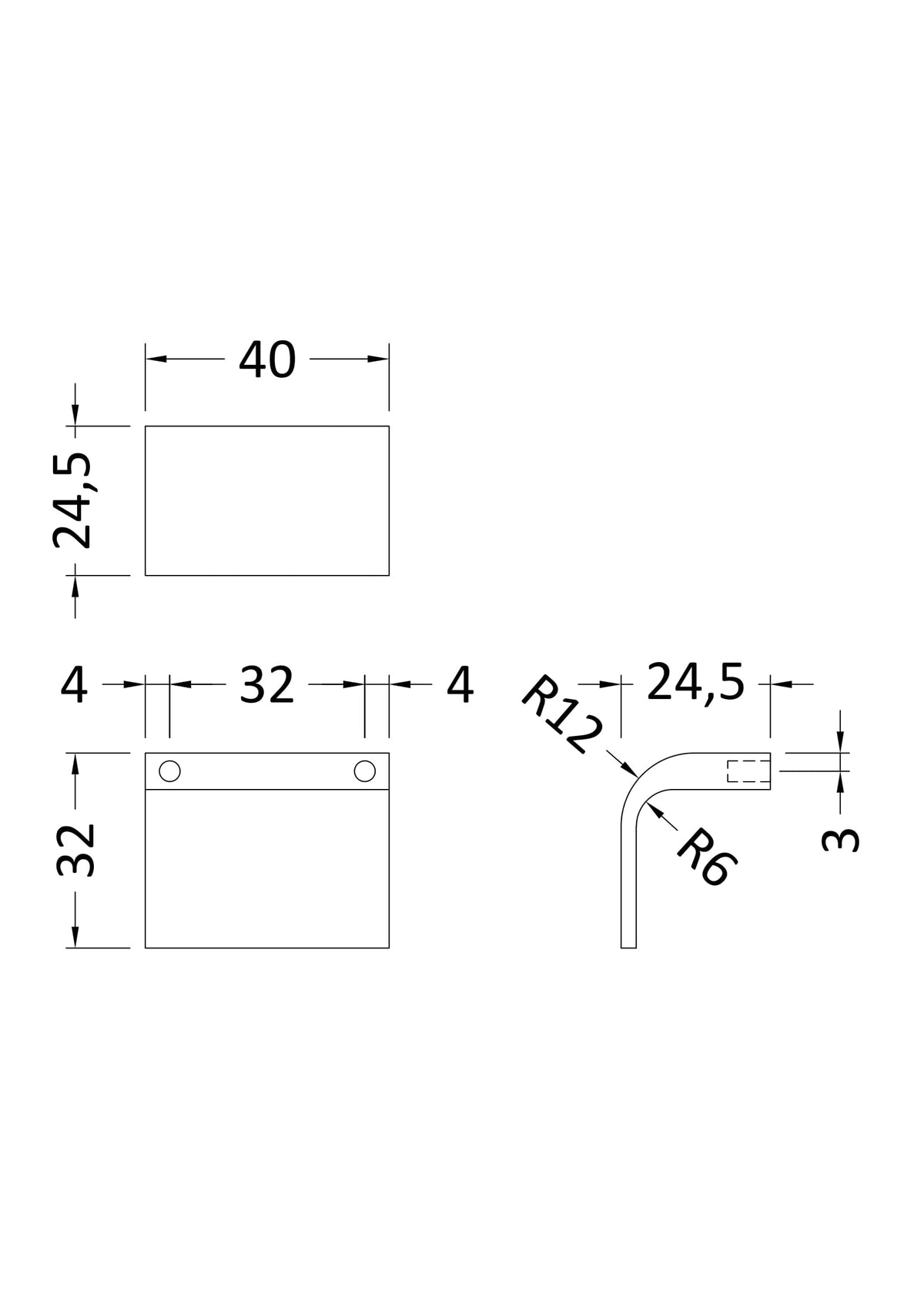 Square Drop Handle