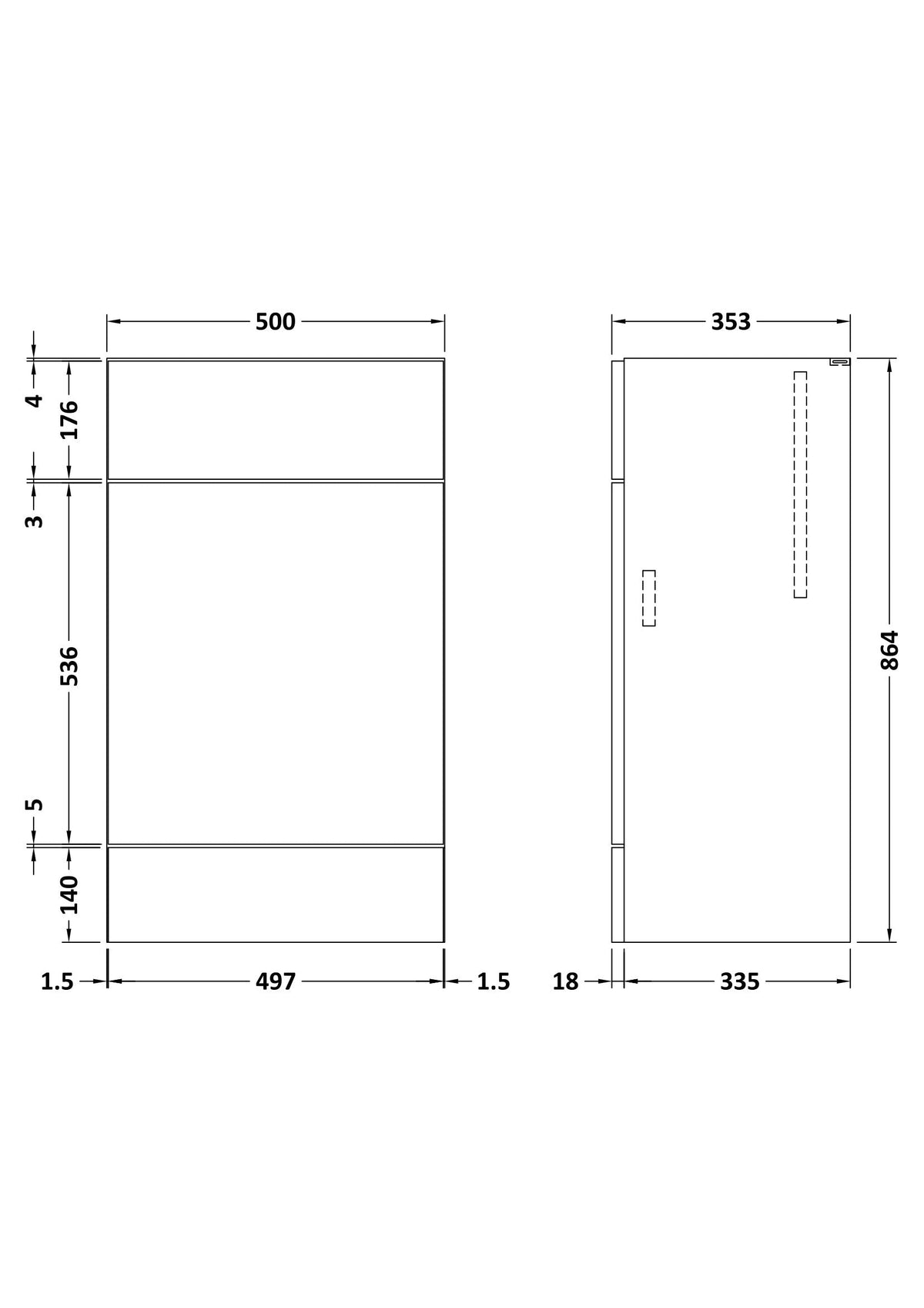 Fusion 500mm W.C. Unit full-depth