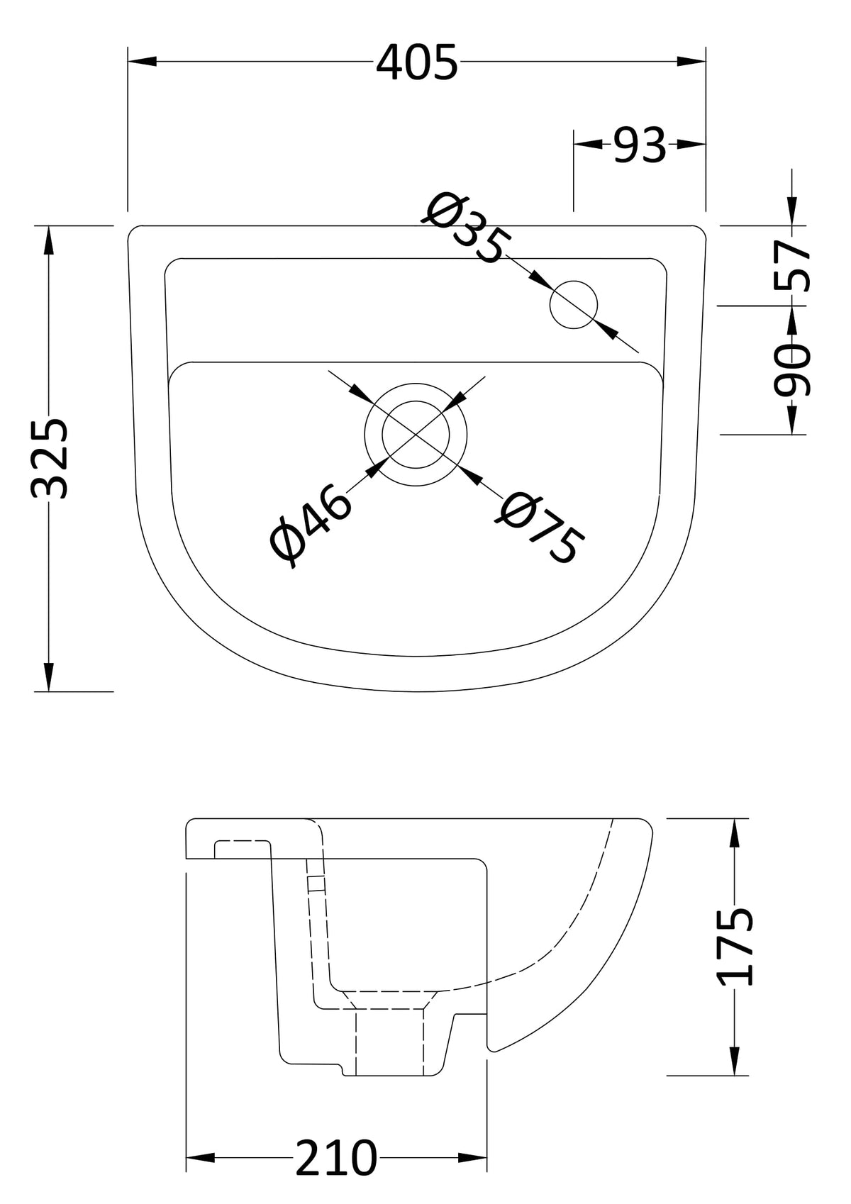 Furniture Ceramics Oculus Semi Recessed Basin