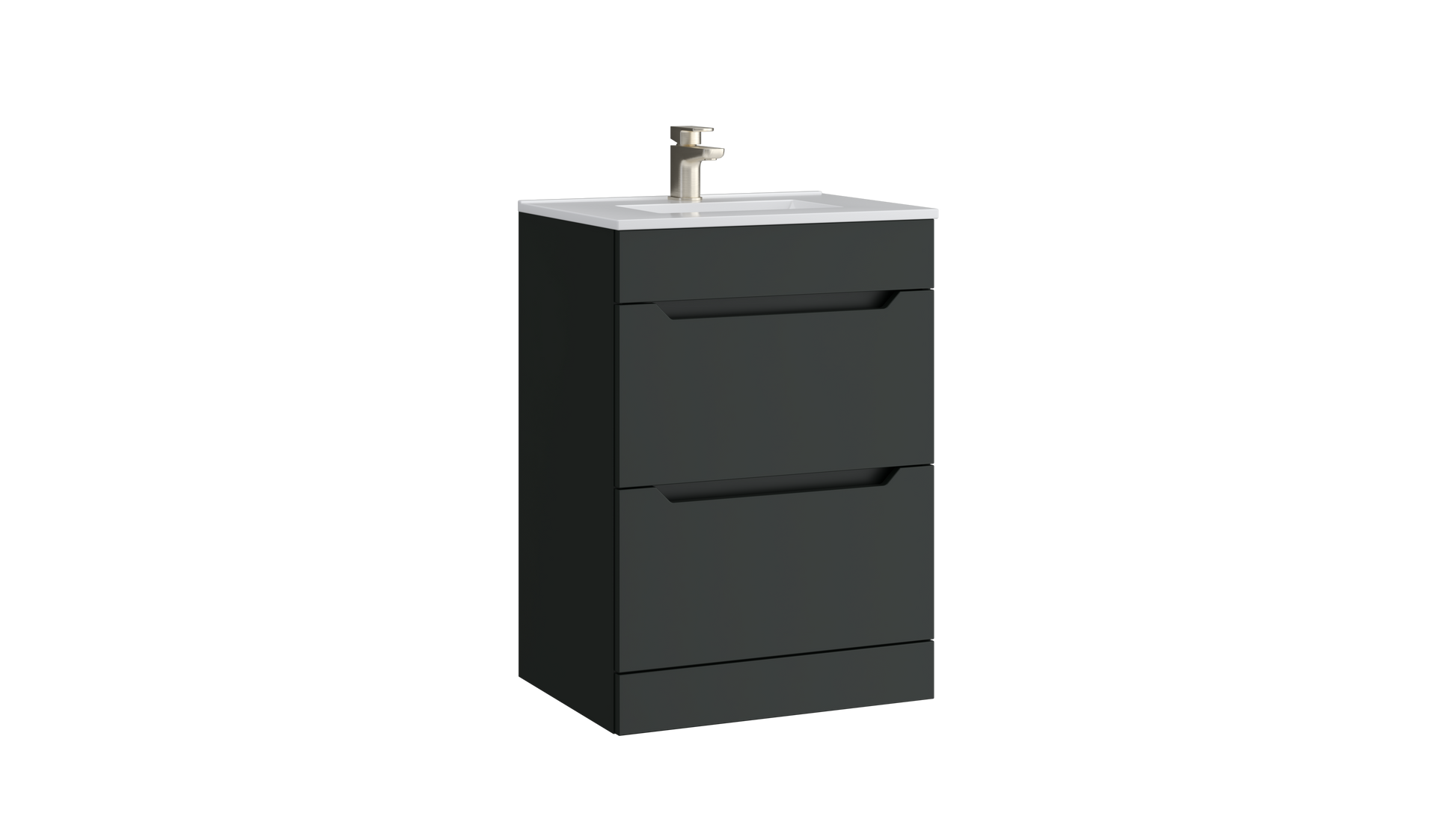 Urban 600mm 2 Drawer Wall Mounted Unit Matt Anthracite