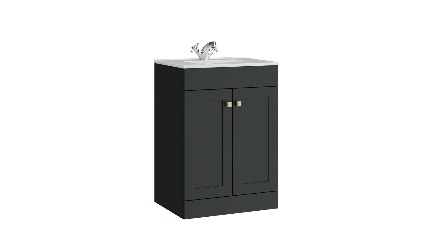 Sanctuary 600mm 2 Door Floor Standing Unit Matt Anthracite