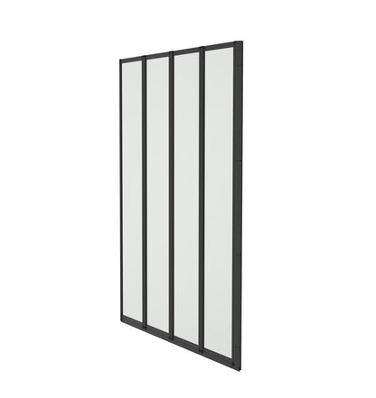 Aqualux 4 Fold Bath Screen Black
