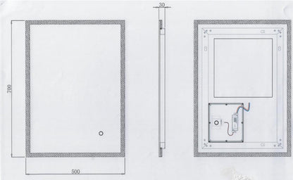 Avening 500x700mm Acrylic Edge