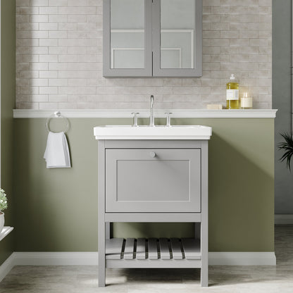 Hudson Reed Bexley 600mm Traditional Floor Standing Vanity Unit with 3 Tap Hole Basin