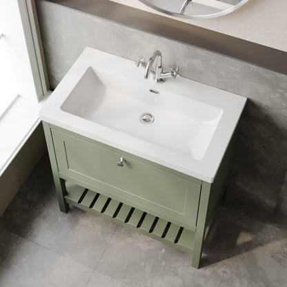 Hudson Reed Bexley 800mm Floor Standing Vanity Unit With 1 Tap Hole Basin