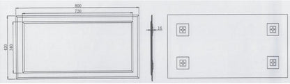 Bibury 420x800mm Mirror on Mirror