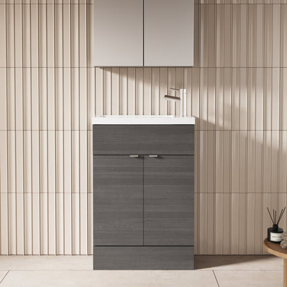 Hudson Reed Fusion 600mm Floor Standing 2 Door Vanity Unit With Basin