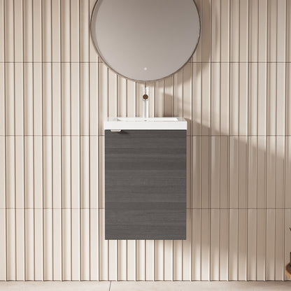 Hudson Reed Fusion 400mm Wall Hung 1 Door Vanity Unit & Basin With Soft Close Door