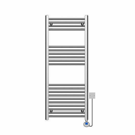 Electric Straight Towel Rail 500 x 1200mm 300W Thermostatic