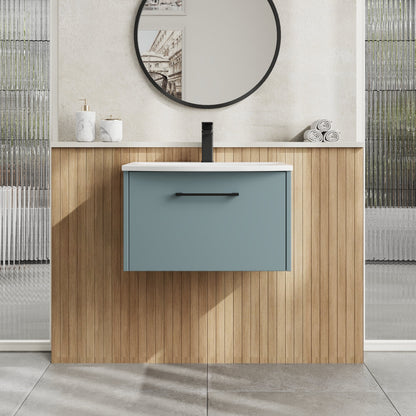 Hudson Reed Juno 600mm Wall Hung Single Drawer Vanity Unit & Basin