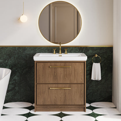 Lille 800mm Floor Standing 2-Drawer Vanity with Basin - 3 Tap Hole
