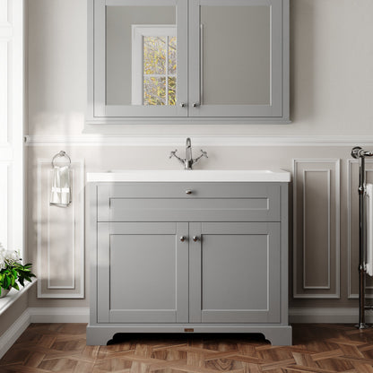 Old London 1000mm 2-Door Unit & Contemporary Fireclay Basin 1TH