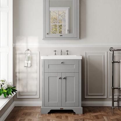 Old London 600mm 2-Door Unit & Contemporary Fireclay Basin 3TH