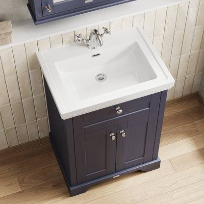Hudson Reed Old London 600mm Floor Standing 2 Door Vanity Unit & 1 Tap Hole Fireclay Basin