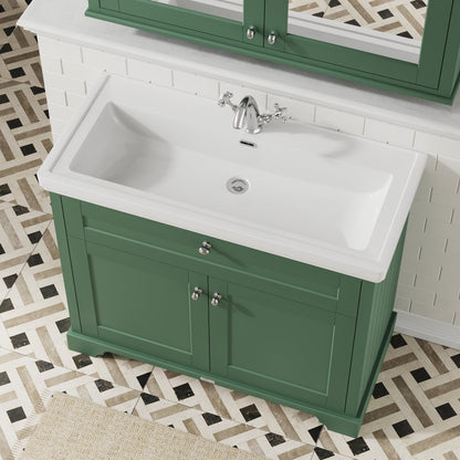 Old London 1000mm 2-Door Unit & Classic Fireclay Basin 1TH