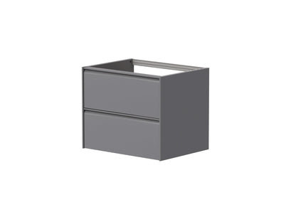 Moon 600mm 2 Drawer Wall Mounted Unit Matt Grey