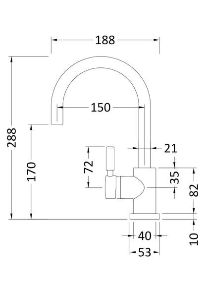 Tec Single Lever Mono Basin Mixer