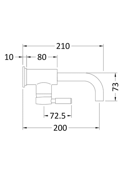 Tec Single Lever Wall Mounted Basin Mixer