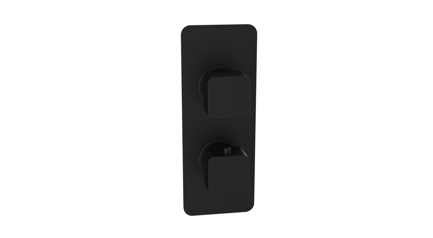 Kolt Concealed Shower Valve (Twin Outlet) Matt Black
