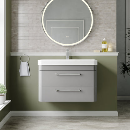 Hudson Reed Solar 800mm Wall Hung Vanity Unit With Ceramic Basin