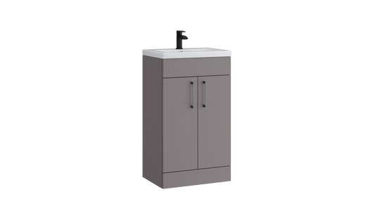 Dove 500mm 2 Door Slimline Unit Slate Grey