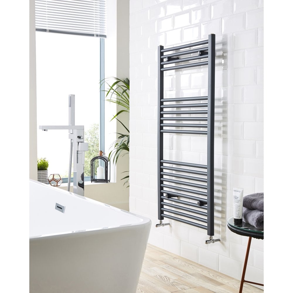 22mm Straight Towel Rail 600mm x 1200mm Textured Grey
