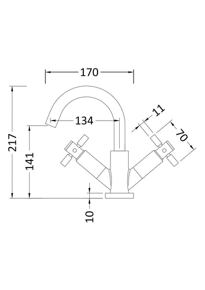 Tec Crosshead Mono Basin Mixer