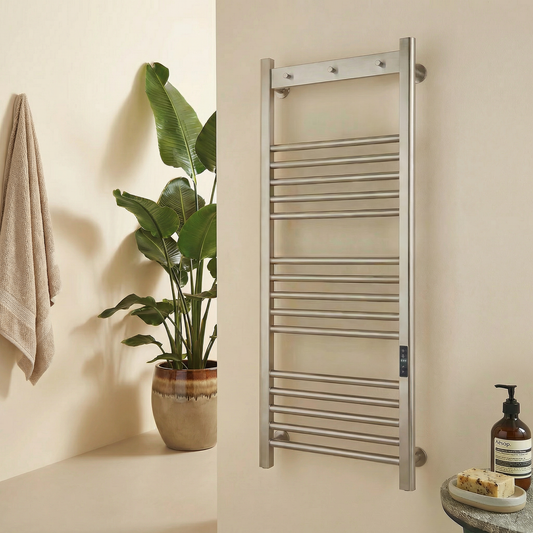 Toro Smart Dry Electric Towel Rail 800 x 500mm - Brushed Nickel