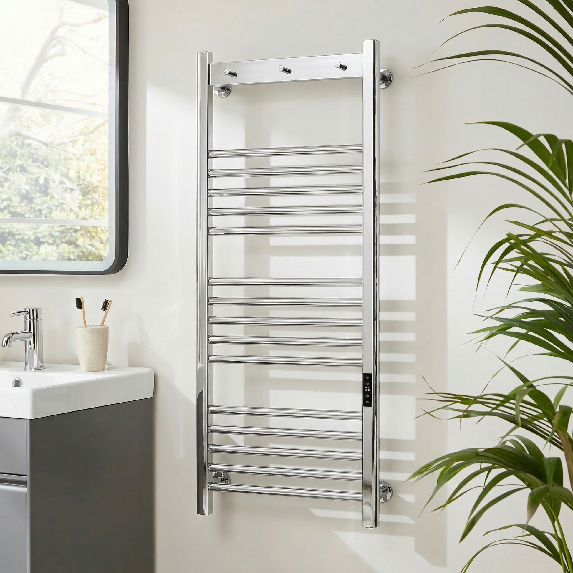 Toro Smart Dry Electric Towel Rail 1200 x 500mm - Chrome