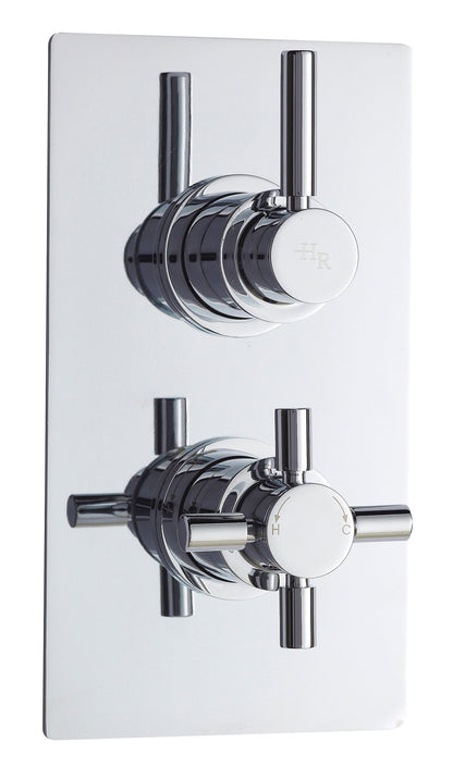 Tec Pura Twin Thermostatic Shower Valve With Diverter