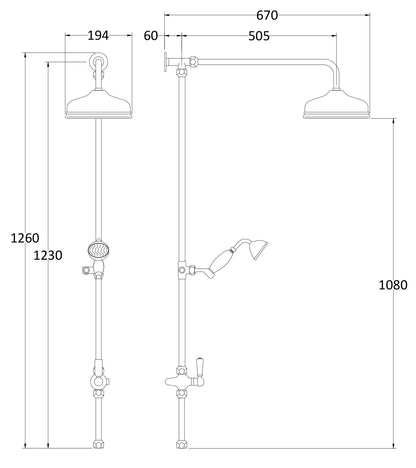 Shower Kits Rigid Riser Kit