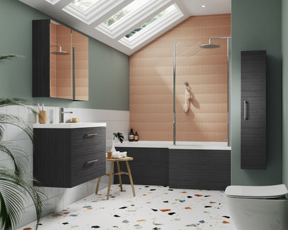 Fusion Fitted Wall Hung 2 Door Mirror Unit (50/50) 600mm