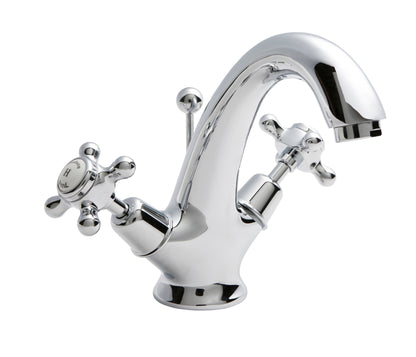 White Topaz With Crosshead Handle Mono Basin Mixer