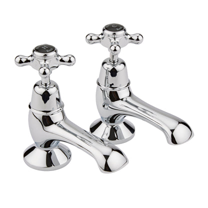 Black Topaz With Crosshead Handle Bath Taps