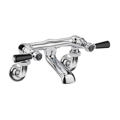 Black Topaz With Lever Handle Wall Mounted Bath Filler