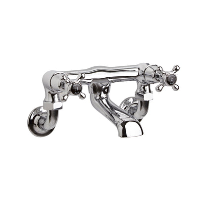 Black Topaz With Crosshead Handle Wall Mounted Bath Filler