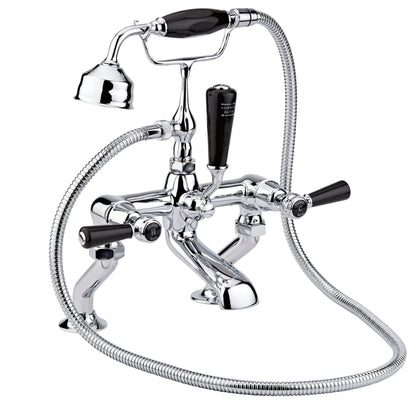 Black Topaz With Lever Handle Bath Shower Mixer