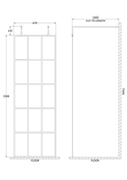 700mm Frame Screen with Arms and Feet