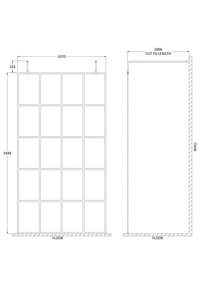 1100mm Frame Screen with Arms and Feet