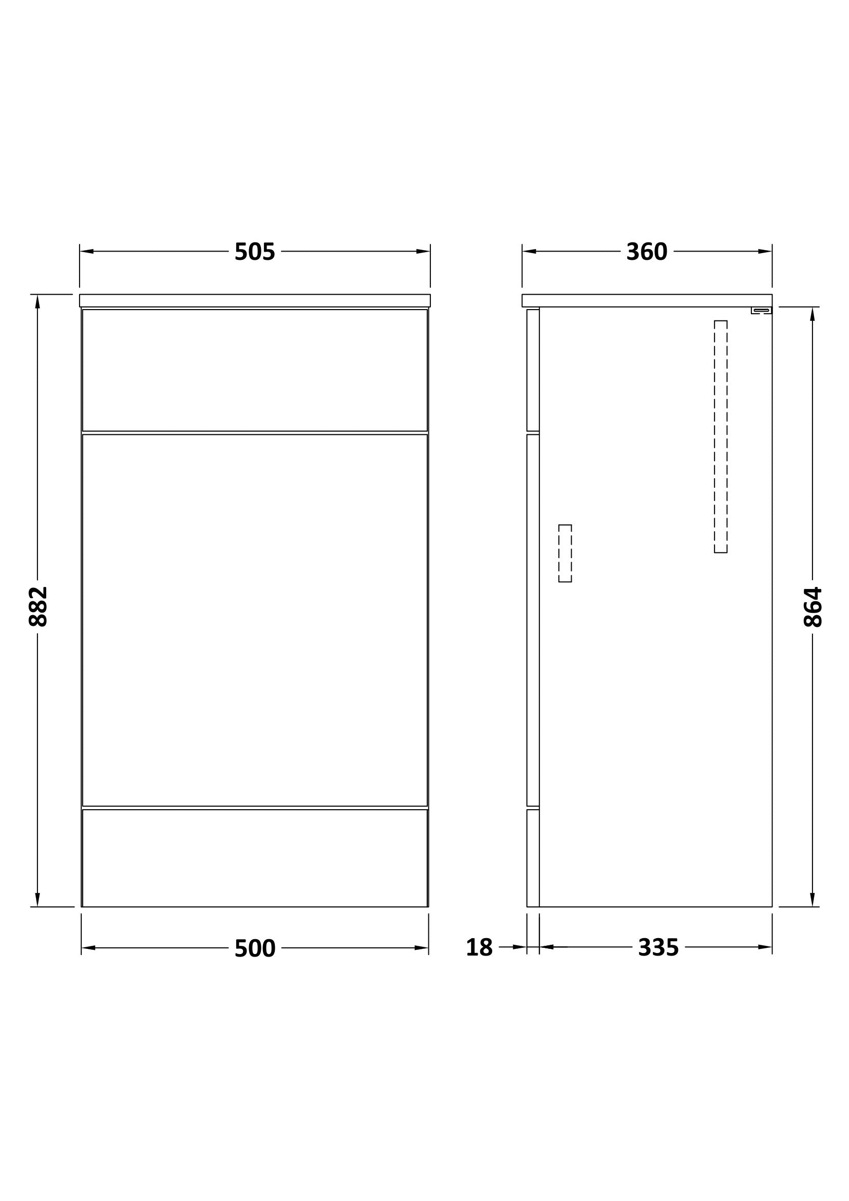Hudson Reed Fusion 500mm Floor Standing Toilet Unit With Coordinating Top