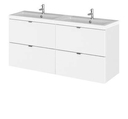 Hudson Reed Fusion 1200mm Vanity Unit With Twin Polymarble Basin