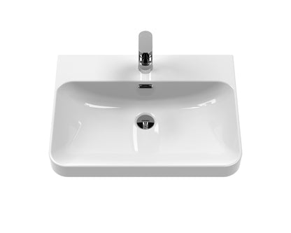 Hudson Reed Solar 600mm Wall Hung 2 Drawer Vanity Unit With Ceramic Basin
