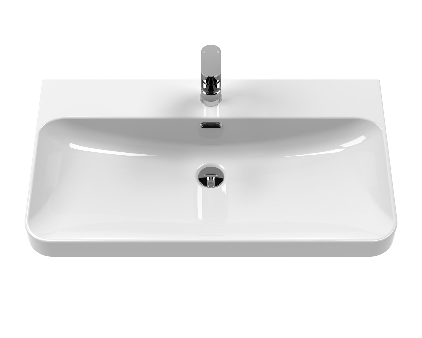 Hudson Reed Solar 810mm Wall Hung 2 Drawer Vanity Unit With Ceramic Basin