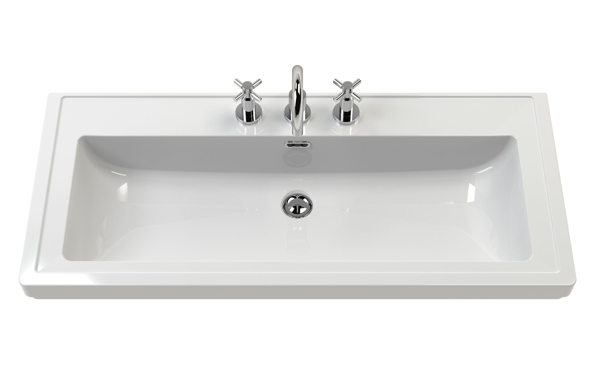 Hudson Reed Bexley 600mm Traditional Floor Standing Vanity Unit with 3 Tap Hole Basin