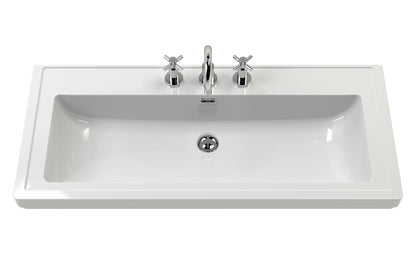 Lille 600mm Floor Standing 2-Drawer Vanity with Basin - 3 Tap Hole
